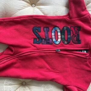 Roots Kids Vibrant Red Zip-Up Hoodie